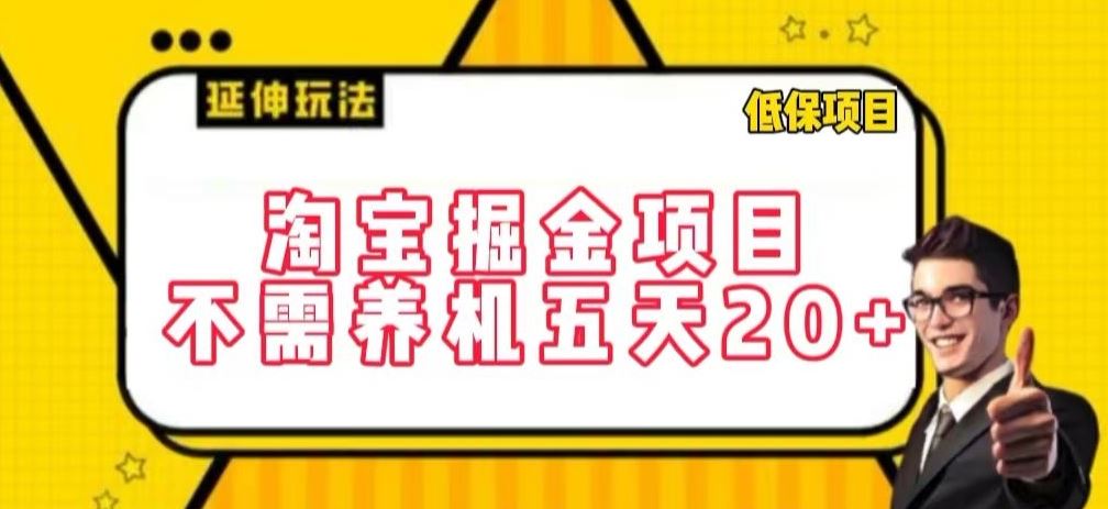 淘宝掘金项目，不需养机，五天20+，每天只需要花三四个小时【揭秘】-玖哥网创