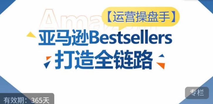 运营操盘手！亚马逊Bestsellers打造全链路，选品、Listing、广告投放全链路进阶优化-玖哥网创