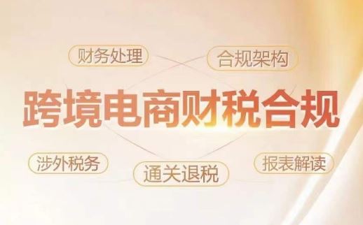 跨境老板财税合规特训营，规避财税风险、提升企业利润-玖哥网创