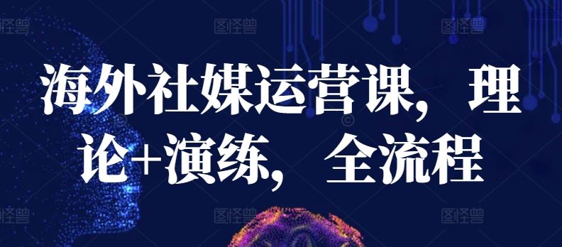 海外社媒运营课，理论+演练，全流程-玖哥网创