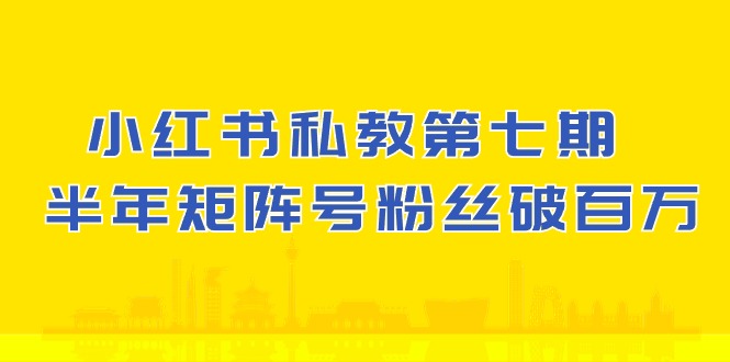 小红书私教第七期，小红书90天涨粉18w，1周涨粉破万 半年矩阵号粉丝破百万-玖哥网创