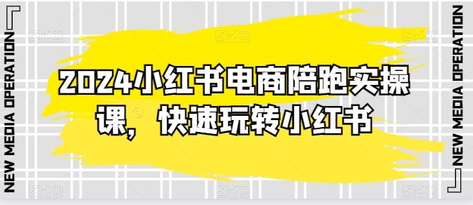 2024小红书电商陪跑实操课，快速玩转小红书，超过20节精细化课程-玖哥网创