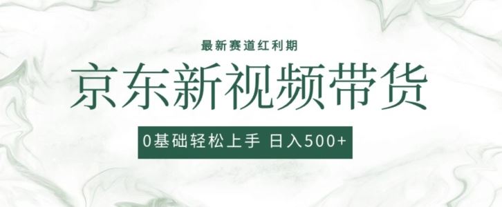 2024最新京东视频带货项目，最新0粉强开无脑搬运爆款玩法，小白轻松上手【揭秘】-玖哥网创