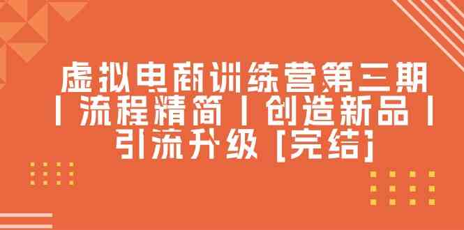 虚拟电商训练营第三期丨流程精简丨创造新品丨引流升级 [完结]-玖哥网创