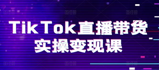 TikTok直播带货实操变现课：系统起号、科学复盘、变现链路、直播配置、小店操作流程、团队搭建等。-玖哥网创
