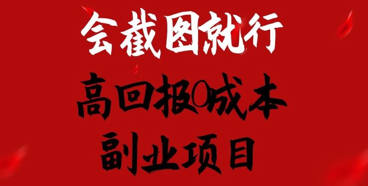 会截图就行，高回报0成本副业项目，卖离婚模板一天1.5k+【揭秘】-玖哥网创