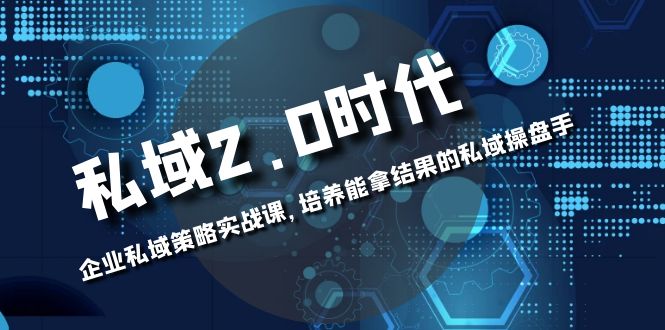 （8291期）私域-2.0时代：企业私域策略实战课，培养能拿结果的私域操盘手-玖哥网创