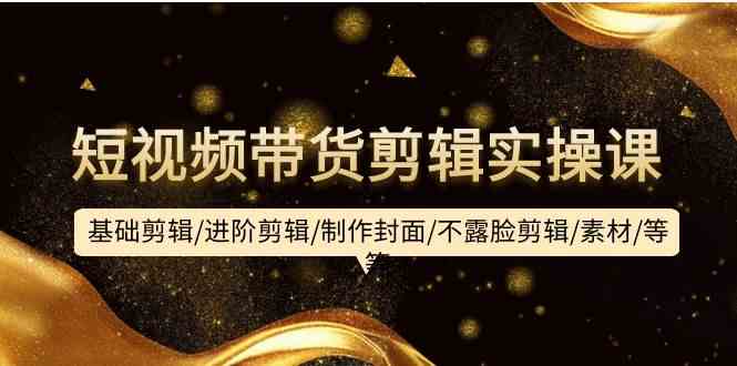 （9887期）短视频带货剪辑实操课：基础剪辑/进阶剪辑/制作封面/不露脸剪辑/素材/等等-玖哥网创