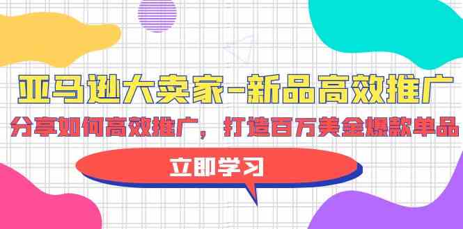 （9945期）亚马逊 大卖家-新品高效推广，分享如何高效推广，打造百万美金爆款单品-玖哥网创