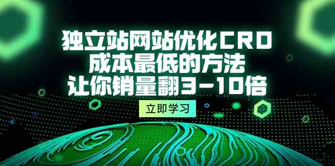 （10173期）独立站网站优化CRO，成本最低的方法，让你销量翻3-10倍（5节课）-玖哥网创