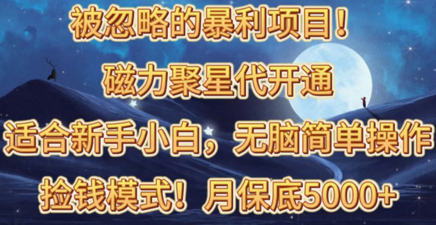 （10245期）被忽略的暴利项目！磁力聚星代开通捡钱模式，轻松月入五六千-玖哥网创