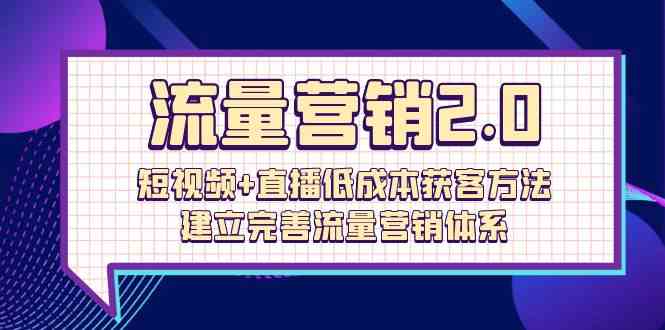 （10114期）流量-营销2.0：短视频+直播低成本获客方法，建立完善流量营销体系（72节）-玖哥网创