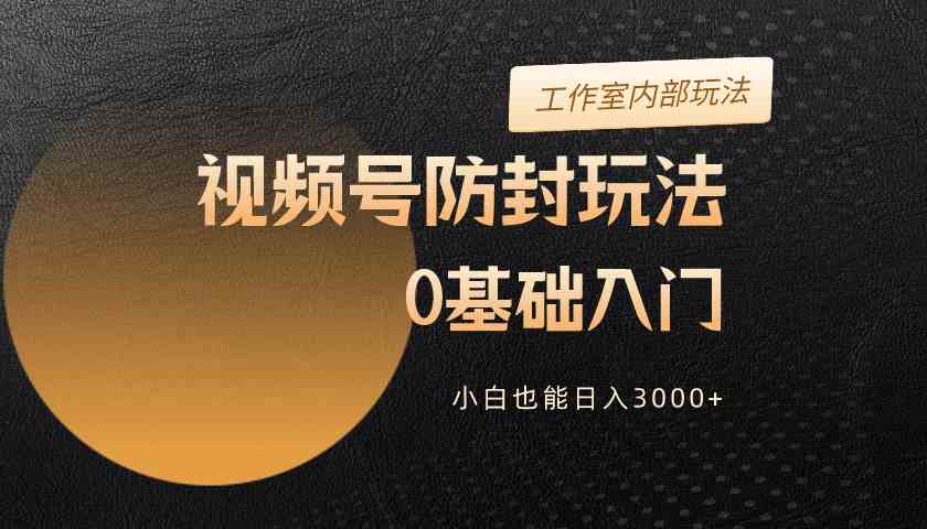 （10107期）2024视频号升级防封玩法，零基础入门，小白也能日入3000+-玖哥网创