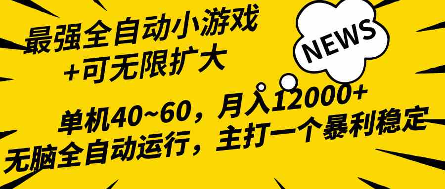 （10046期）2024最新全网独家小游戏全自动，单机40~60,稳定躺赚，小白都能月入过万-玖哥网创