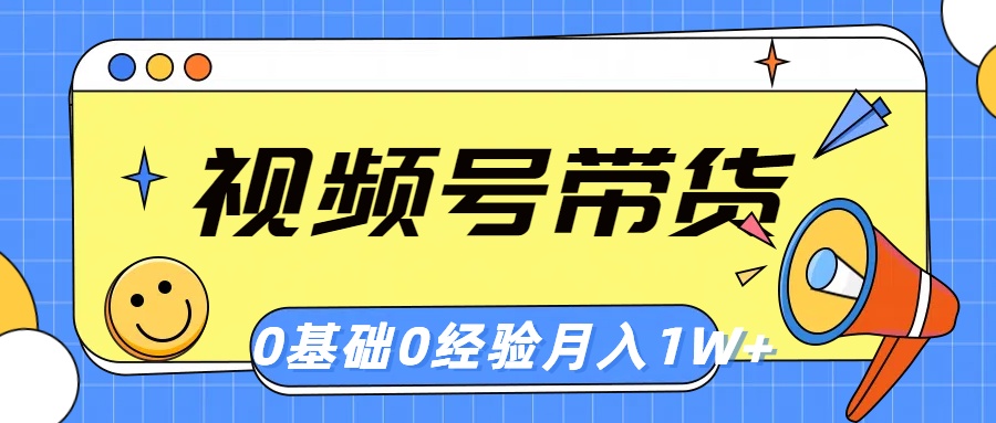 （10723期）视频号轻创业带货，零基础，零经验，月入1w+-玖哥网创