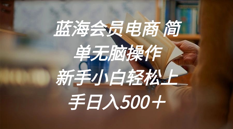（11068期）蓝海会员电商 简单无脑操作 新手小白轻松上手日入500＋-玖哥网创
