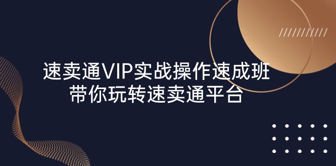 （10935期）速卖通 VIP实战操作-速成班，带你玩转速卖通平台（23节）-玖哥网创