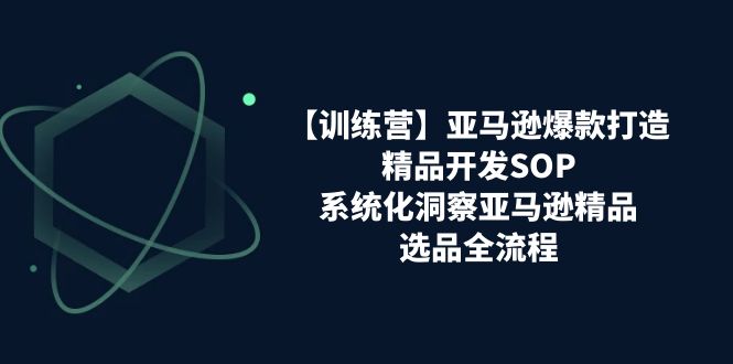 （11210期）【训练营】亚马逊爆款打造之精品开发SOP，系统化洞察亚马逊精品选品全流程-玖哥网创
