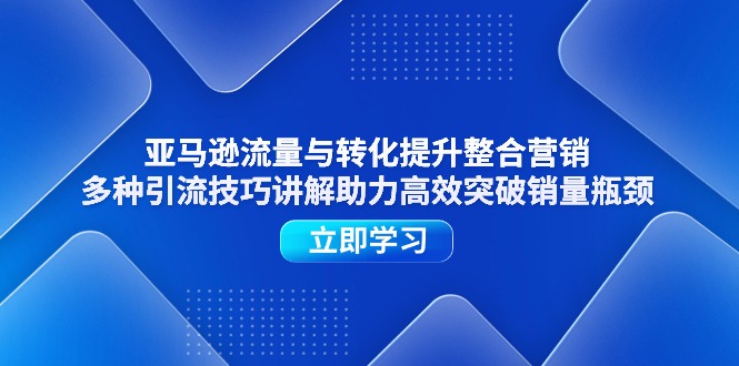 （11335期）亚马逊流量与转化提升整合营销，多种引流技巧讲解助力高效突破销量瓶颈-玖哥网创