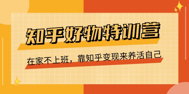 （11369期）知乎好物特训营，在家不上班，靠知乎变现来养活自己（16节）-玖哥网创