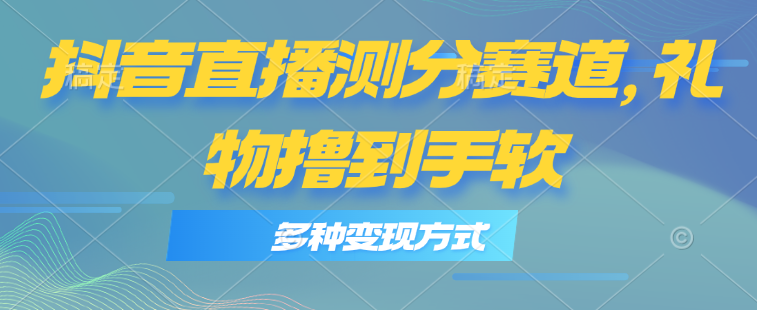 （11380期）抖音直播测分赛道，多种变现方式，轻松日入1000+-玖哥网创