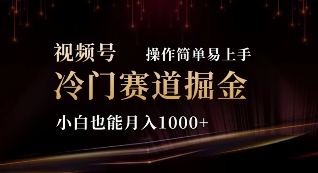 （11378期）2024视频号冷门赛道掘金，操作简单轻松上手，小白也能月入1000+-玖哥网创