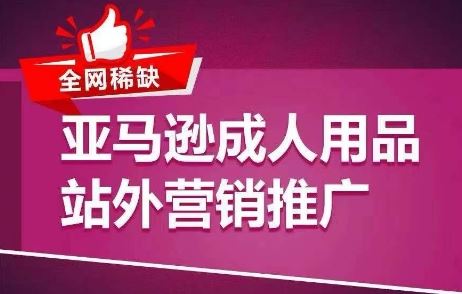全网稀缺！亚马逊成人用品站外营销推广，​教你引爆站外流量，开启爆单模式-玖哥网创