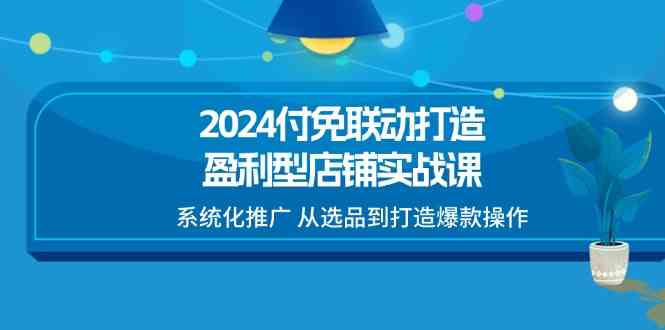 2024付免联动打造盈利型店铺实战课，系统化推广 从选品到打造爆款操作-玖哥网创