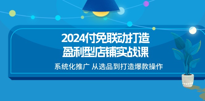 （11458期）2024付免联动-打造盈利型店铺实战课，系统化推广 从选品到打造爆款操作-玖哥网创