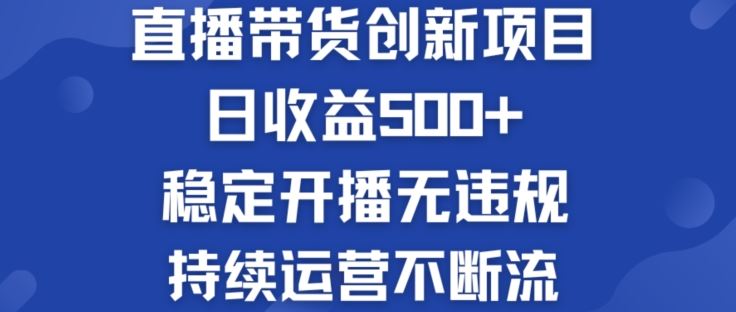 淘宝无人直播带货创新项目：日收益500+  稳定开播无违规  持续运营不断流【揭秘】-玖哥网创