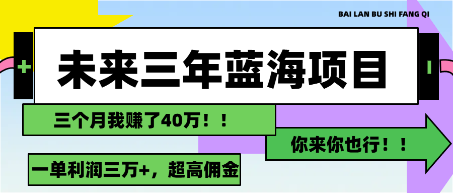 （11716期）未来三年，蓝海赛道，月入3万+-玖哥网创