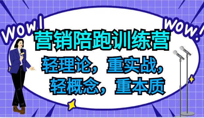 营销陪跑训练营，轻理论，重实战，轻概念，重本质，适合中小企业和初创企业的老板-玖哥网创