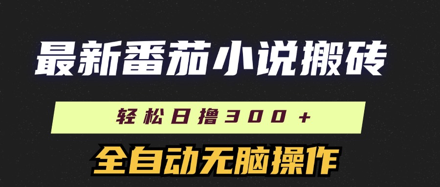 （11904期）最新番茄小说搬砖，日撸300＋！全自动操作，可矩阵放大-玖哥网创