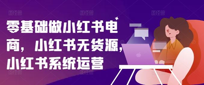 零基础做小红书电商，小红书无货源，小红书系统运营-玖哥网创