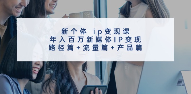 新个体ip变现课，年入百万新媒体IP变现，路径篇+流量篇+产品篇-玖哥网创
