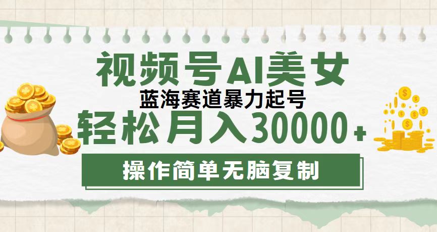 （12087期）视频号AI美女跳舞，轻松月入30000+，蓝海赛道，流量池巨大，起号猛，无…-玖哥网创