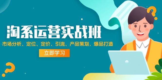 （12186期）淘系运营实战班：市场分析、定位、定价、引流、产品策划，爆品打造-玖哥网创
