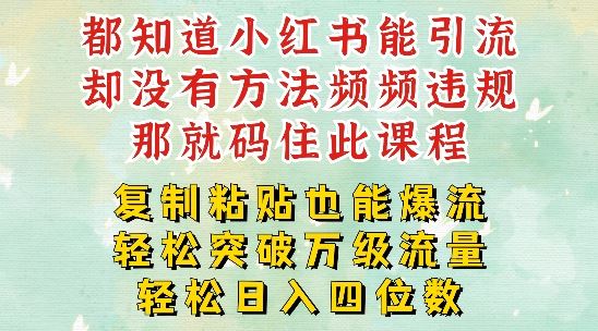 小红书靠复制粘贴一周突破万级流量池干货，以减肥为例，每天稳定引流变现四位数【揭秘】-玖哥网创