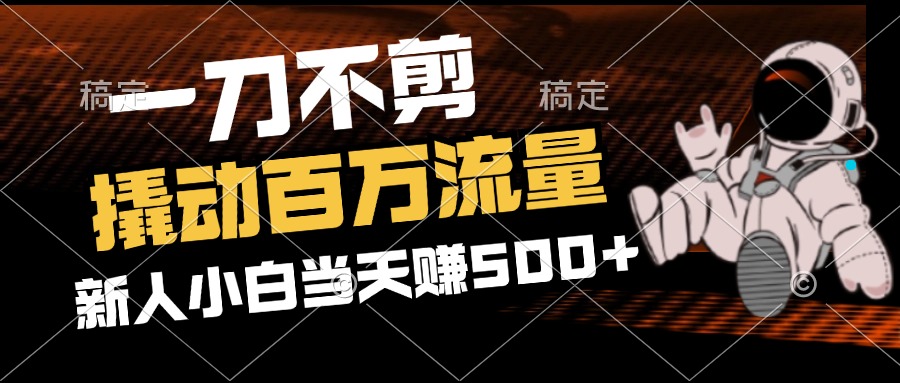（12576期）2分钟一个作品，一刀不剪，撬动百万流量，新人小白刚做就赚500+-玖哥网创