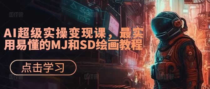 AI超级实操变现课，最实用易懂的MJ和SD绘画教程-玖哥网创