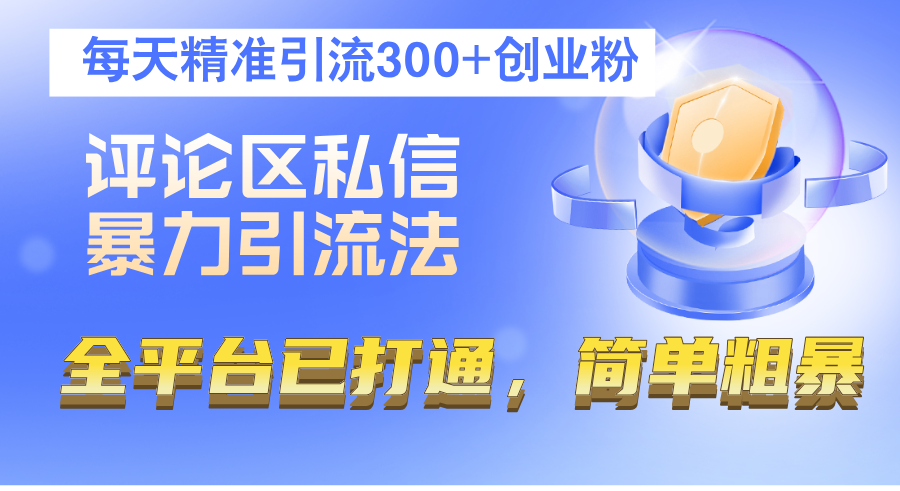 （12714期）评论区私信暴力引流法，每天精准引流300+创业粉，全平台已打通，简单粗暴-玖哥网创