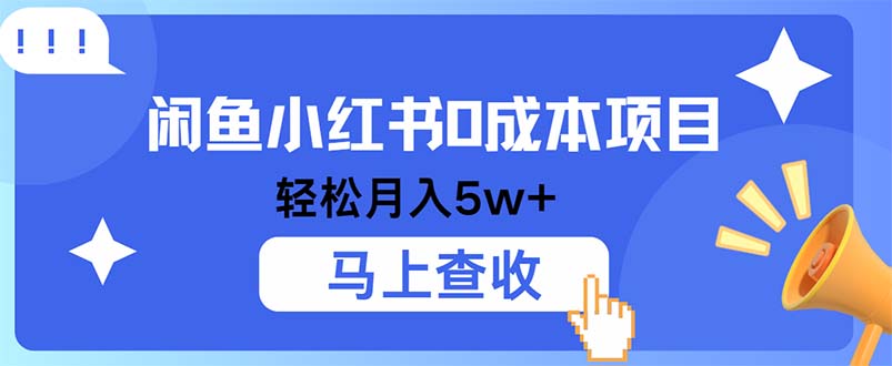 （12777期）小鱼小红书0成本项目，利润空间非常大，纯手机操作-玖哥网创