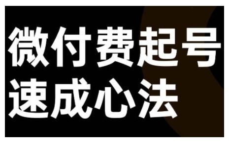 微付费起号速成课，视频号直播+抖音直播，微付费起号速成心法-玖哥网创
