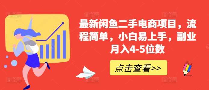 最新闲鱼二手电商项目，流程简单，小白易上手，副业月入4-5位数!-玖哥网创