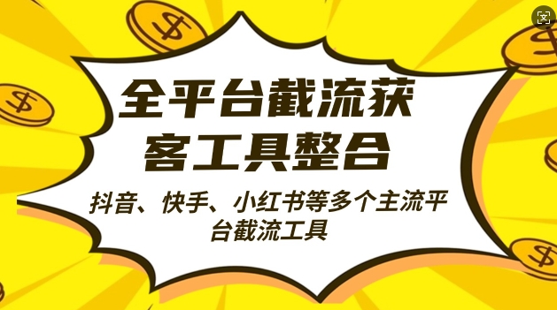 全平台截流获客工县整合全自动引流，日引2000+精准客户【揭秘】-玖哥网创