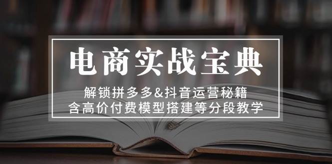 （13195期）电商实战宝典 解锁拼多多&抖音运营秘籍 含高价付费模型搭建等分段教学-玖哥网创