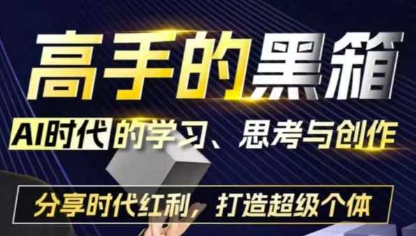 高手的黑箱：AI时代学习、思考与创作-分红时代红利，打造超级个体-玖哥网创