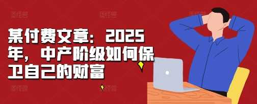 某付费文章：2025年，中产阶级如何保卫自己的财富-玖哥网创