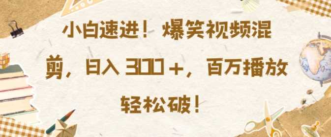 小白速进，爆笑视频混剪，日入3张，百万播放轻松破【揭秘】-玖哥网创