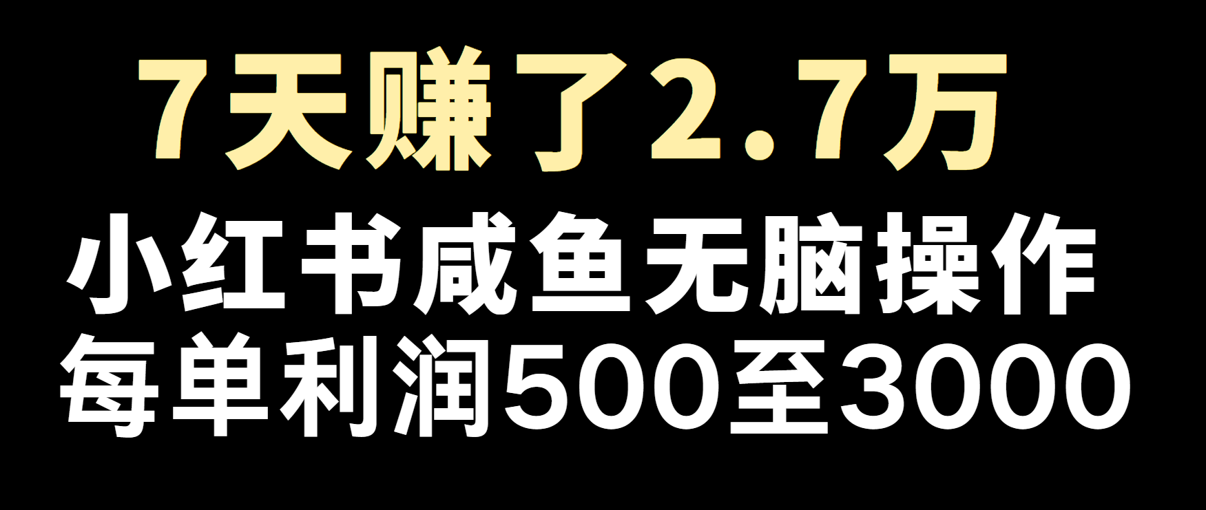 冷门暴利，超级简单的项目0成本玩法，每单在500至4000的利润-玖哥网创